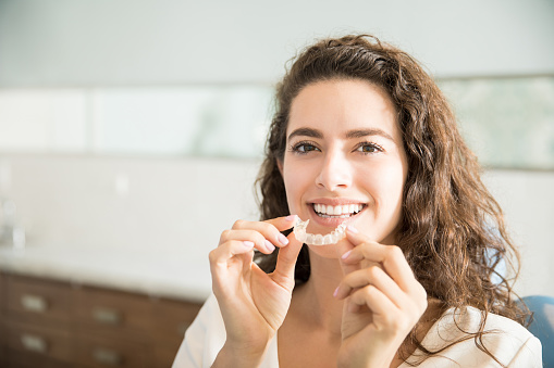 Woman smiling with Invisalign at San Francisco Dental Arts in San Francisco, CA